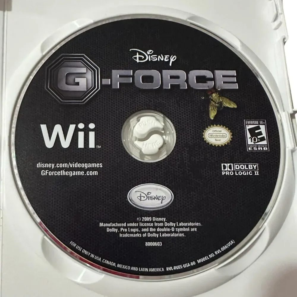 G-Force - Nintendo Wii Video Game Untested Gaming Gamer Disney Retro